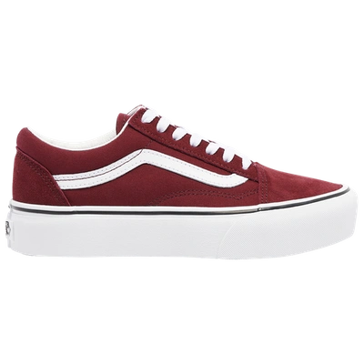 Vans Old Skool Platform Sneakers In Wine/white