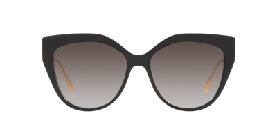Fendi Fe40011u 01f Geometric Sunglasses In Brown