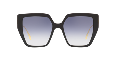 Fendi Fe40012u 01b Oversized Square Sunglasses In Grey