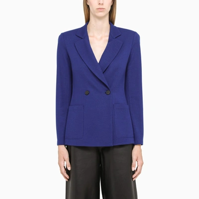 Harris Wharf London Blue Wool Double-breasted Blazer