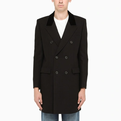 Saint Laurent Black Double-breasted Coat