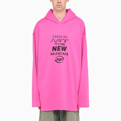 Balenciaga Pink Oversize Sweatshirt Hoodie