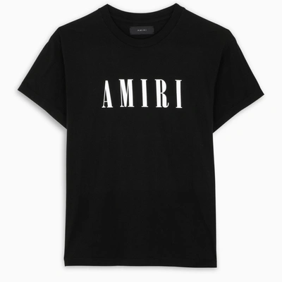 Amiri Black T-shirt With Contrasting Logo Lettering