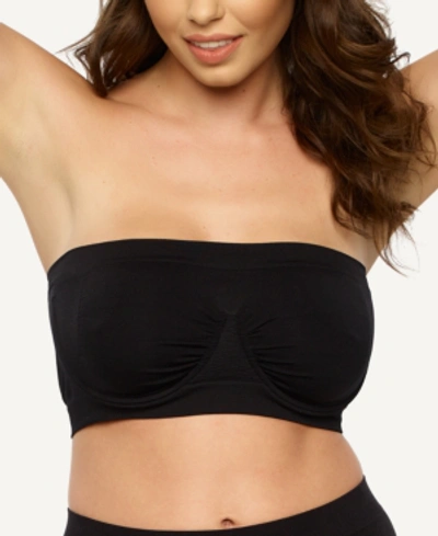 Paramour Plus Size Body Smooth Seamless Underwire Bandeau Bra In Black
