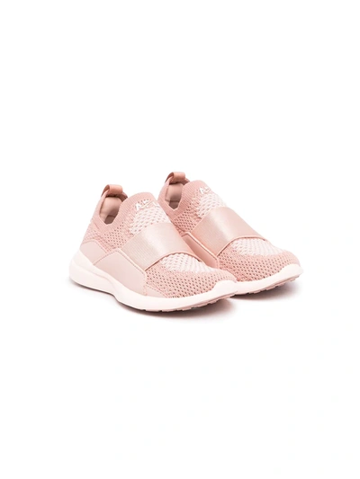 Apl Athletic Propulsion Labs Kids' Techloom Bliss Knitted Sneakers In Pink