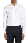 Nordstrom Men's Shop Tech-smart Trim Fit Stretch Dress Shirt In White