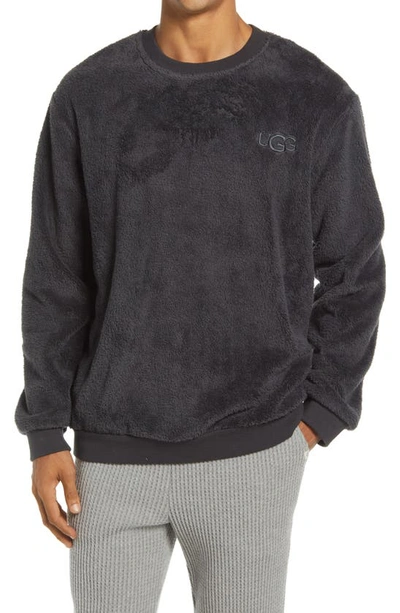 Ugg Coby High Pile Fleece Sweatshirt In Ink Black