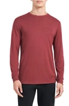 Theory Essential Anemone Long Sleeve T-shirt In Wine