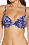 Calvin Klein Perfectly Fit Full Coverage T-shirt Bra F3837 In Vf8 Mrbl Flr Bd
