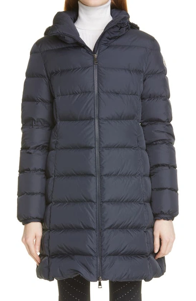 Moncler Gie Water Resistant 750 Fill Power Down Puffer Coat In Dark Blue