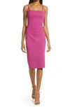 Lulus Paulina Square Neck Cocktail Sheath Dress In Purple