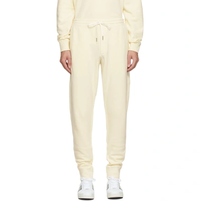 Tom Ford Off-white Garment Dyed Lounge Pants In Beige