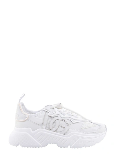 Dolce & Gabbana Daymaster Low-top Leather Sneakers In White