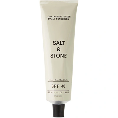 Salt & Stone Lightweight Sheer Daily Sunscreen Spf 40, 2 oz In Na