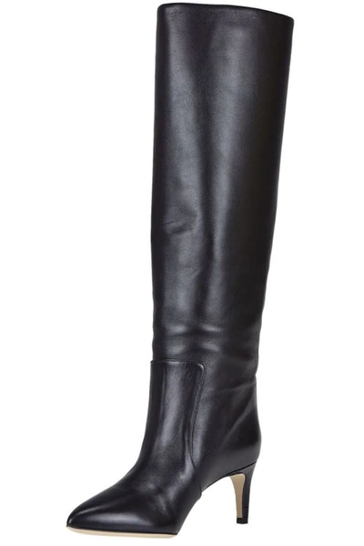 Paris Texas Leather Boots In Black