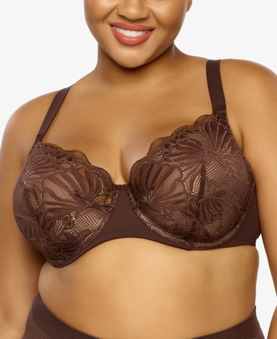 Paramour Plus Size Tempting Underwire Lace Bra In Tango Red