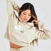 Nike Women's Sportswear Essential Cropped Hoodie In Rattan/white