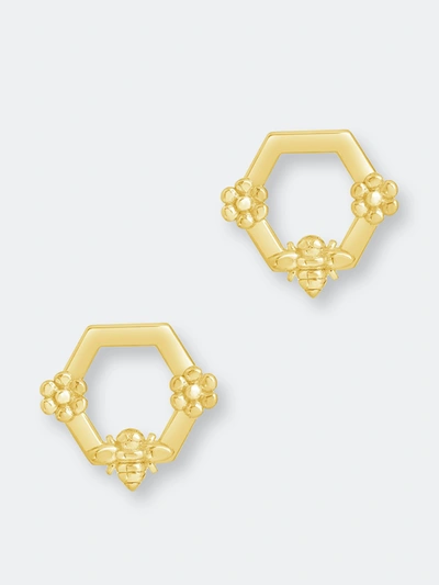 Sterling Forever Women's Melina Studs Earrings In Gold