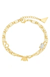 Sterling Forever Women's Melina Charm Bracelet In Gold