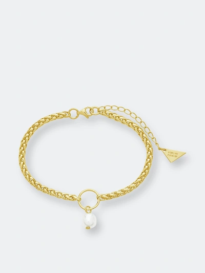 Sterling Forever Leona Charm Bracelet In Gold-tone