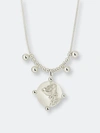 Sterling Forever Women's Fleur Pendant Necklace In Silver-tone
