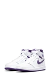 Jordan Nike Air  1 High Og Sneaker In White & Court Purple