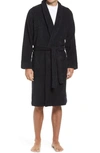 Ugg Men's Turner Solid Cotton Robe In Ink Black