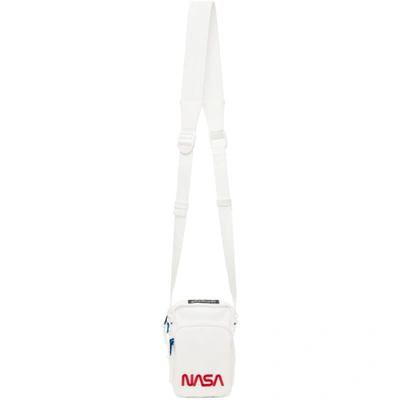 Balenciaga Nasa Canvas Phone Crossbody Bag In White