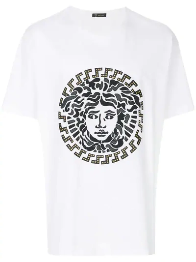 Versace Appliqué Medusa Logo T-shirt In White