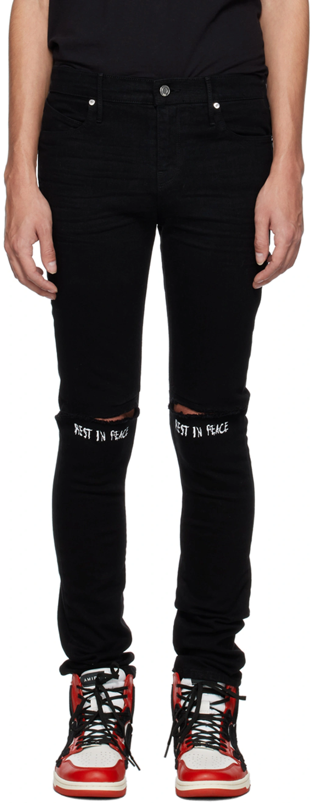 Rta Bryant Rip Skinny-fit Jeans In Black ModeSens