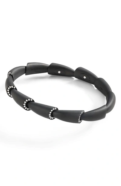 Vhernier Women's Calla Diamond & Titanium Bracelet In Black Titanium