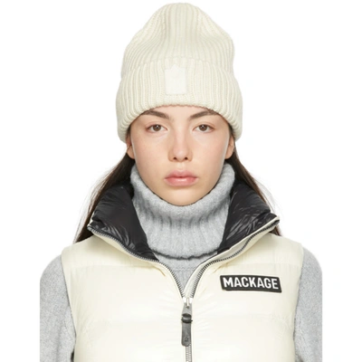 Mackage Jude Merino Wool Blend Beanie In White