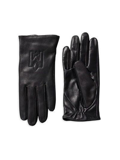 Mackage Willis Shearling-lined Leather Gloves In Black