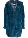 Apparis Stella Blue Ecological Fur Coat