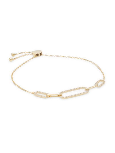 Saks Fifth Avenue Women's 14k Yellow Gold & 0.24 Tcw Diamond Bolo Bracelet