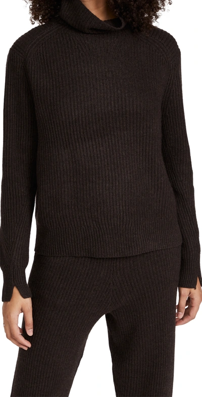 Rag Bone Pierce Cashmere Turtleneck Sweater In Dark Brown