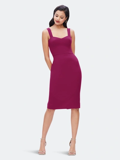 Dress The Population Nicole Sweetheart Neck Cocktail Dress In Dark Magenta