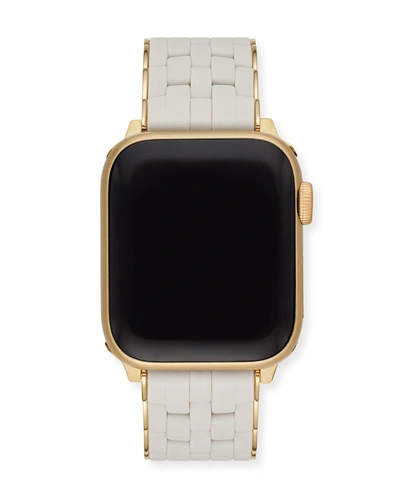 Michele Five-link Silicone-wrapped Bracelet Band For Apple Watch, Wheat In Wheat