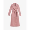 Ted Baker Womens Pink Rrosiey Belted Wrap Wool-blend Coat 6