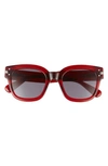 Amiri Classic Logo Square Sunglasses In Clear Red