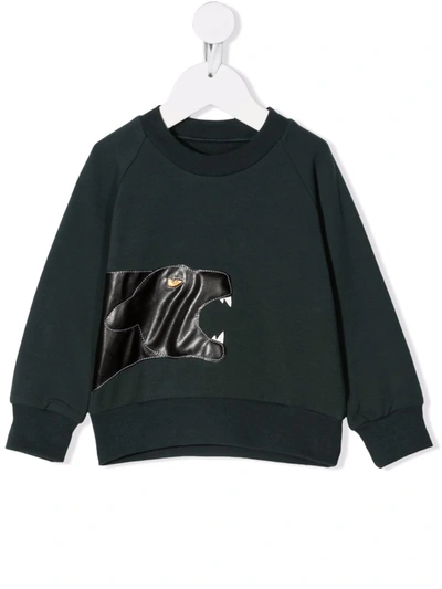 Wauw Capow By Bangbang Kids' Blaise Cotton Sweatshirt In Green