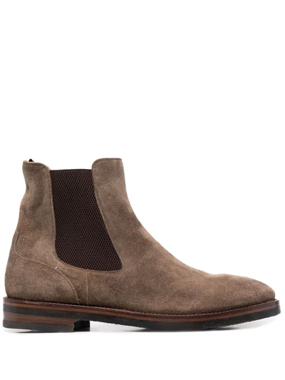 Alberto Fasciani Elasticated Side-panel Boots In Brown