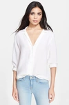 Equipment Long Sleeve Adalyn Silk Shirt In Bright White