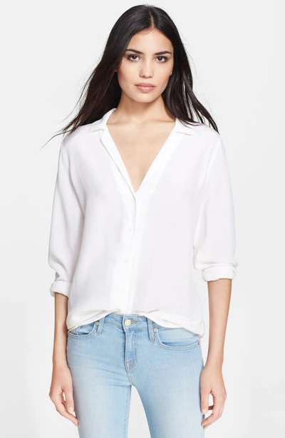 Equipment Long Sleeve Adalyn Silk Shirt In Bright White