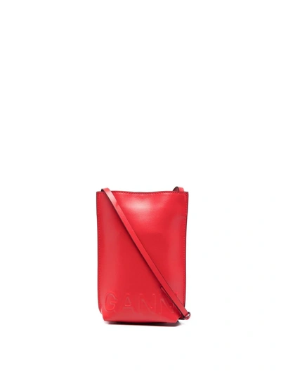 Ganni Banner Small Crossbody High Risk Red One Size
