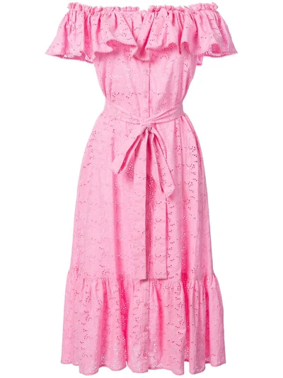 Lisa Marie Fernandez Pink 'mira' Button Down Dress