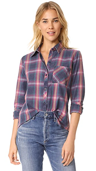 Rails Hunter Plaid Shirt In Storm Pink Cloud Wash