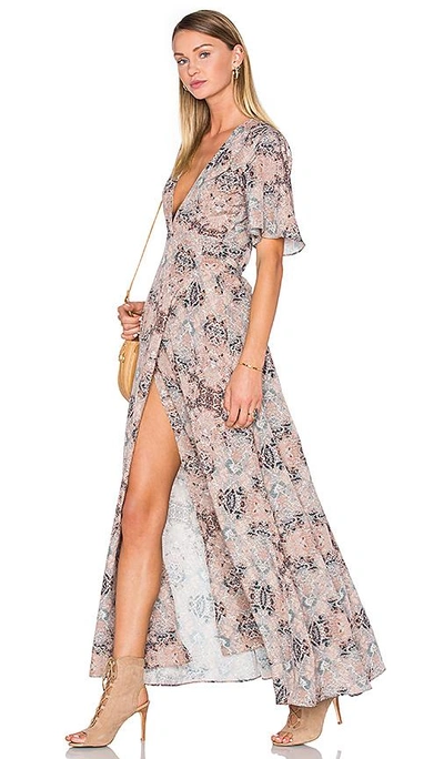 House Of Harlow 1960 X Revolve Blaire Wrap Maxi In Nude