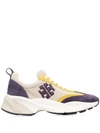 Tory Burch Good Luck Leather Low-top Sneakers In New Cream Purple