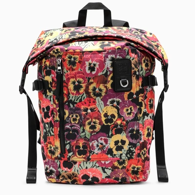Loewe Multicolour Floral-print Backpack In Black